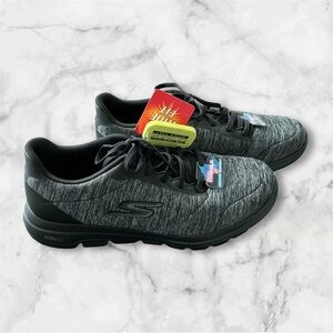 Skechers Womens 8 Go Walk 5 True Training Sneakers Gray Washable 15905 Shoes NWT